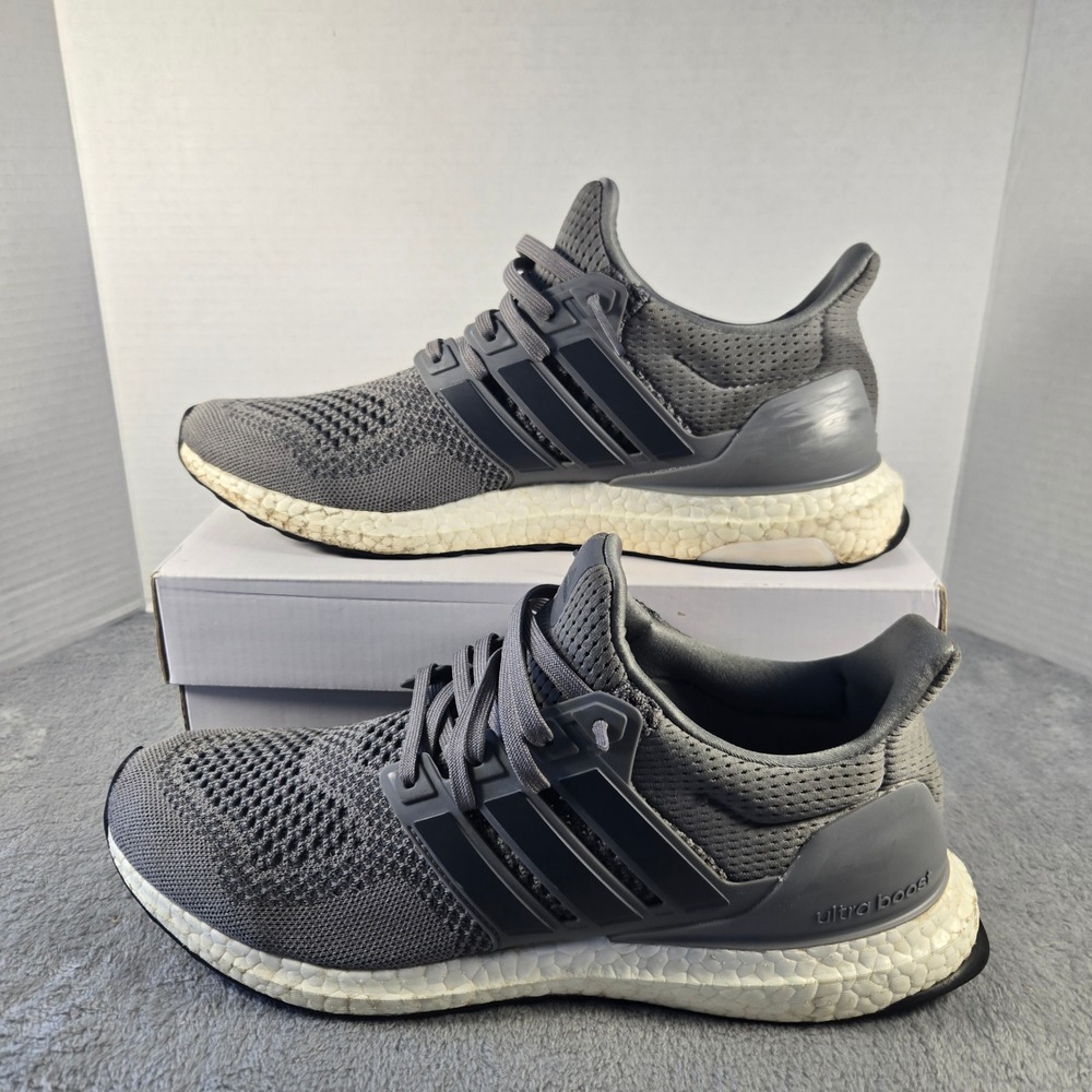 Adidas Ultraboost 1.0 Grey Running Shoes Mens 11 HQ4200 Primeknit Sneakers